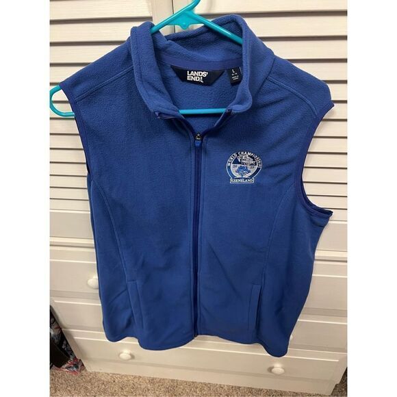Lands End Blue Zipper Vest World Championship Breeders Cup Keeneland - Picture 1 of 11